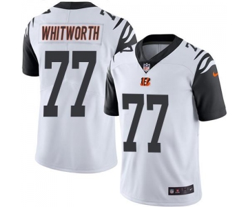 Nike Bengals #77 Andrew Whitworth White Men's Stitched NFL Limited Rush Jersey