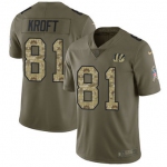 Nike Bengals #81 Tyler Kroft Olive Camo Men's Stitched NFL Limited 2017 Salute To Service Jersey