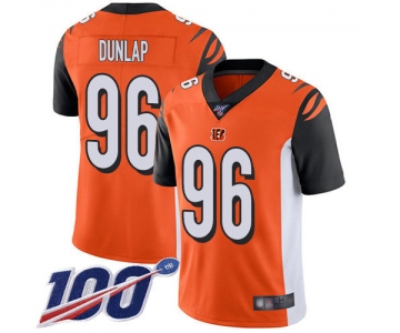 Nike Bengals #96 Carlos Dunlap Orange Alternate Men's Stitched NFL 100th Season Vapor Limited Jersey