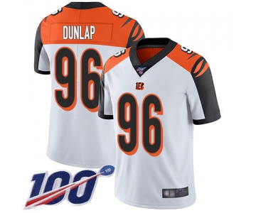 Nike Bengals #96 Carlos Dunlap White Men's Stitched NFL 100th Season Vapor Limited Jersey