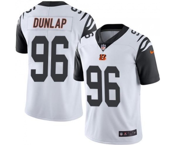 Nike Bengals #96 Carlos Dunlap White Men's Stitched NFL Limited Rush Jersey