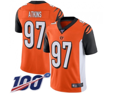 Nike Bengals #97 Geno Atkins Orange Alternate Men's Stitched NFL 100th Season Vapor Limited Jersey