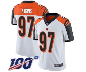 Nike Bengals #97 Geno Atkins White Men's Stitched NFL 100th Season Vapor Limited Jersey