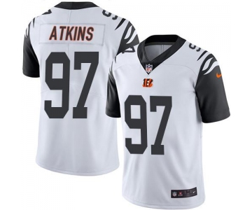 Nike Bengals #97 Geno Atkins White Men's Stitched NFL Limited Rush Jersey