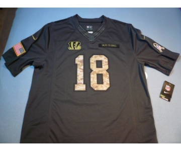 Nike Cincinnati Bengals #18 AJ Green Black Stitched NFL Limited 2016 Salute To Service Jersey