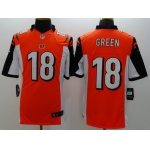 Nike Cincinnati Bengals #18 A.J. Green Orange Limited Jersey