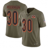 Nike Cincinnati Bengals #30 Cedric Peerman Olive Men's Stitched NFL Limited 2017 Salute To Service Jersey