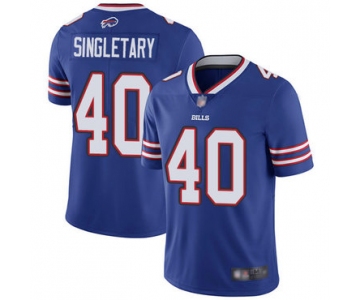 Bills #40 Devin Singletary Royal Blue Team Color Men's Stitched Football Vapor Untouchable Limited Jersey
