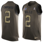 Men's Buffalo Bills #2 Dan Carpenter Green Salute to Service Hot Pressing Player Name & Number Nike NFL Tank Top Jersey