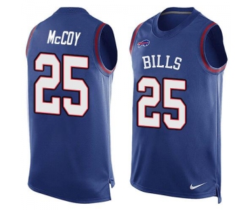 Men's Buffalo Bills #25 LeSean McCoy Royal Blue Hot Pressing Player Name & Number Nike NFL Tank Top Jersey