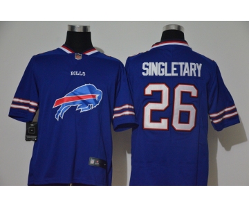 Men's Buffalo Bills #26 Devin Singletary Royal Blue 2020 Big Logo Vapor Untouchable Stitched NFL Nike Fashion Limited Jersey