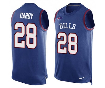 Men's Buffalo Bills #28 Ronald Darby Royal Blue Hot Pressing Player Name & Number Nike NFL Tank Top Jersey