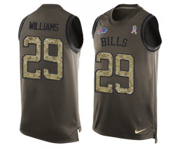 Men's Buffalo Bills #29 Karlos Williams Green Salute to Service Hot Pressing Player Name & Number Nike NFL Tank Top Jersey