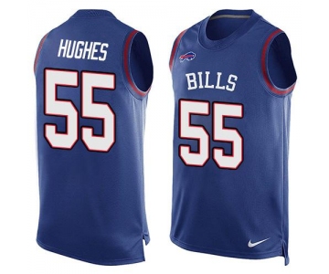 Men's Buffalo Bills #55 Jerry Hughes Royal Blue Hot Pressing Player Name & Number Nike NFL Tank Top Jersey