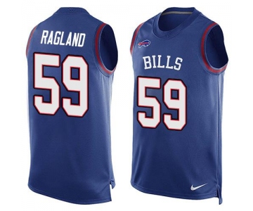 Men's Buffalo Bills #59 Reggie Ragland Royal Blue Hot Pressing Player Name & Number Nike NFL Tank Top Jersey