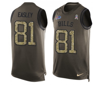 Men's Buffalo Bills #81 Marcus Easley Green Salute to Service Hot Pressing Player Name & Number Nike NFL Tank Top Jersey