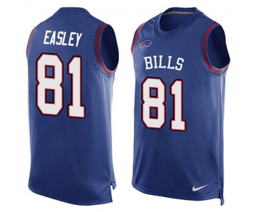 Men's Buffalo Bills #81 Marcus Easley Royal Blue Hot Pressing Player Name & Number Nike NFL Tank Top Jersey