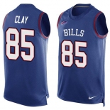 Men's Buffalo Bills #85 Charles Clay Royal Blue Hot Pressing Player Name & Number Nike NFL Tank Top Jersey