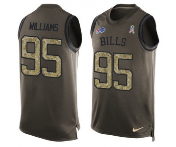 Men's Buffalo Bills #95 Kyle Williams Green Salute to Service Hot Pressing Player Name & Number Nike NFL Tank Top Jersey