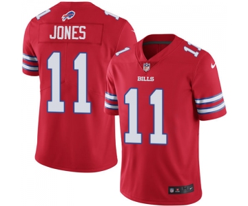 Men's Womens Youth Kids Buffalo Bills #11 Zay Jones Red Stitched NFL Limited Rush Jersey