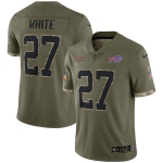 Men's Womens Youth Kids Buffalo Bills #27 Ttredavious White Nike 2022 Salute To Service Limited Jersey - Olive