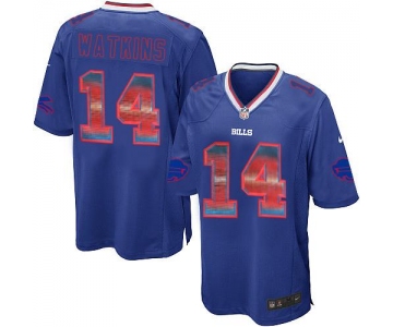 Nike Bills #14 Sammy Watkins Royal Blue Team Color Men's Stitched NFL Limited Strobe Jersey