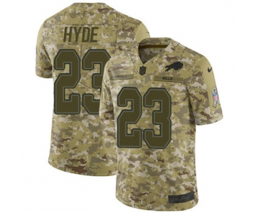 Nike Bills #23 Micah Hyde Camo Men's Stitched NFL Limited 2018 Salute To Service Jersey