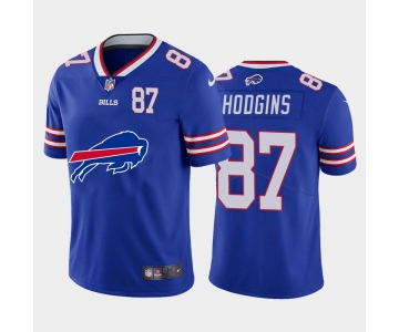 Nike Bills #87 Isaiah Hodgins Royal Team Big Logo Number Vapor Untouchable Limited Jersey