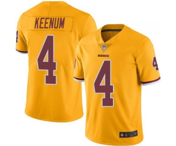 Men's Nike Washington Redskins 4 Case Keenum Color Rush Gold Limited Jersey