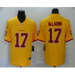 Men's Washington Redskins #17 Terry McLaurin Gold 2016 Color Rush Stitched NFL Nike Limited Jersey