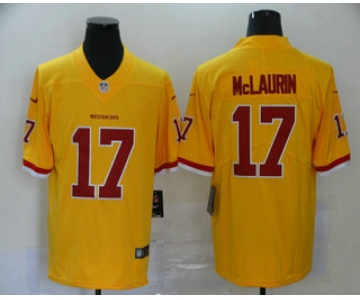 Men's Washington Redskins #17 Terry McLaurin Gold 2016 Color Rush Stitched NFL Nike Limited Jersey