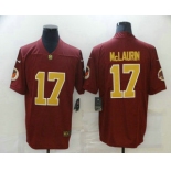 Men's Washington Redskins #17 Terry McLaurin Red With Gold 2017 Vapor Untouchable Stitched NFL Nike Limited Jersey