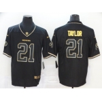 Men's Washington Redskins #21 Sean Taylor Black 100th Season Golden Edition Jersey