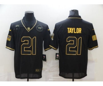 Men's Washington Redskins #21 Sean Taylor Black Gold 2020 Salute To Service Stitched NFL Nike Limited Jersey