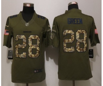 Men's Washington Redskins #28 Darrell Green Retired Player Green Salute To Service 2015 NFL Nike Limited Jersey