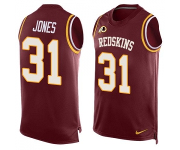 Men's Washington Redskins #31 Matt Jones Burgundy Red Hot Pressing Player Name & Number Nike NFL Tank Top Jersey