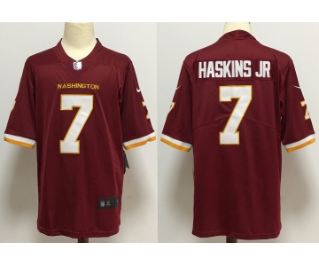 Men's Washington Redskins #7 Dwayne Haskins Jr Burgundy Red NEW 2020 Vapor Untouchable Stitched NFL Nike Limited Jersey