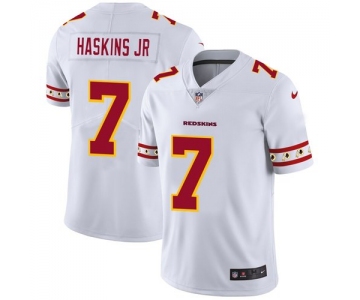 Men's Washington Redskins #7 Dwayne Haskins Jr Nike White Team Logo Vapor Limited NFL Jersey