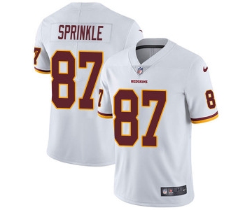Men's Washington Redskins #87 Jeremy Sprinkle Limited Vapor Untouchable White Nike Jersey