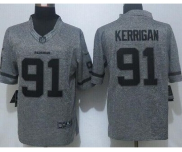 Men's Washington Redskins #91 Ryan Kerrigan Nike Gray Gridiron 2015 NFL Gray Limited Jersey