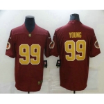 Men's Washington Redskins #99 Chase Young Red With Gold 2017 Vapor Untouchable Stitched NFL Nike Limited Jersey