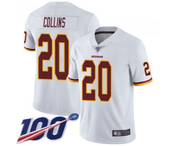 Nike Redskins #20 Landon Collins White Men's Stitched NFL 100th Season Vapor Limited Jersey