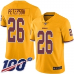 Nike Redskins #26 Adrian Peterson Gold Men's Stitched NFL Limited Rush 100th Season Jersey