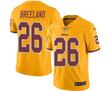 Nike Redskins #26 Bashaud Breeland Gold Men's Stitched NFL Limited Rush Jersey