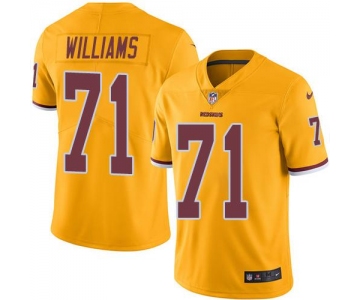 Nike Redskins #71 Trent Williams Gold Men's Stitched NFL Limited Rush Jersey
