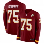 Nike Redskins #75 Brandon Scherff Burgundy Red Team Color Men's Stitched NFL Limited Therma Long Sleeve Jersey