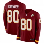 Nike Redskins #80 Jamison Crowder Burgundy Red Team Color Men's Stitched NFL Limited Therma Long Sleeve Jersey