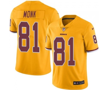 Nike Redskins #81 Art Monk Gold Men's Stitched NFL Limited Rush Jersey