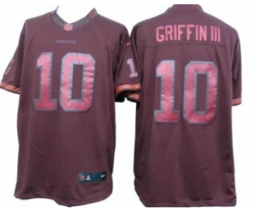 Nike Washington Redskins #10 Robert Griffin III Drenched Limited Red Jersey