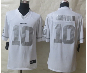 Nike Washington Redskins #10 Robert Griffin III Platinum White Limited Jersey